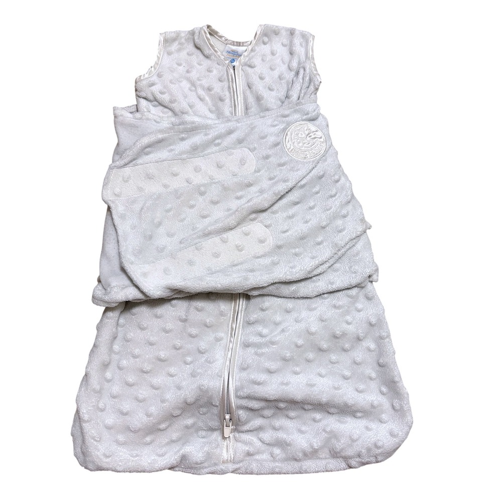 Halo Babys NB SleepSack Swaddle Silver Gray Minky Plush SwaddleWrap